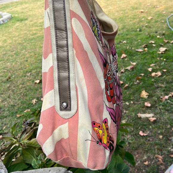 Vintage Ed Hardy Tote by Christian Audigier Vintage RARE - Picture 8 of 15